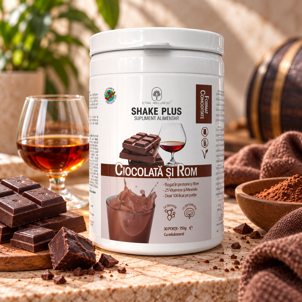 Shake ciocolata si rom - 750 gr